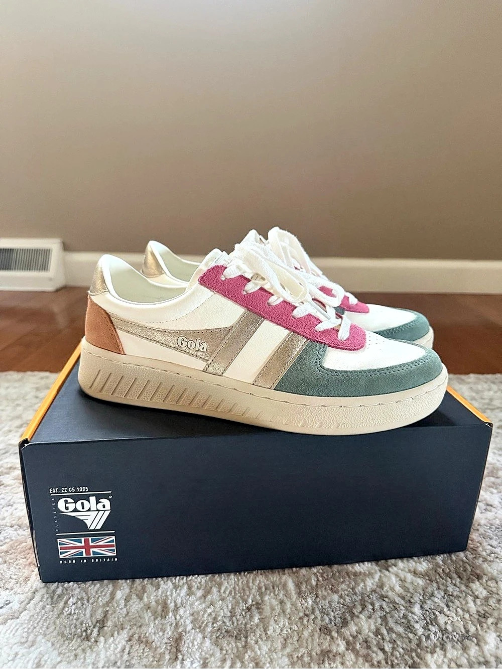 Gola Grandslam Quadrant Color Block Sneakers US 8.5 Like New
